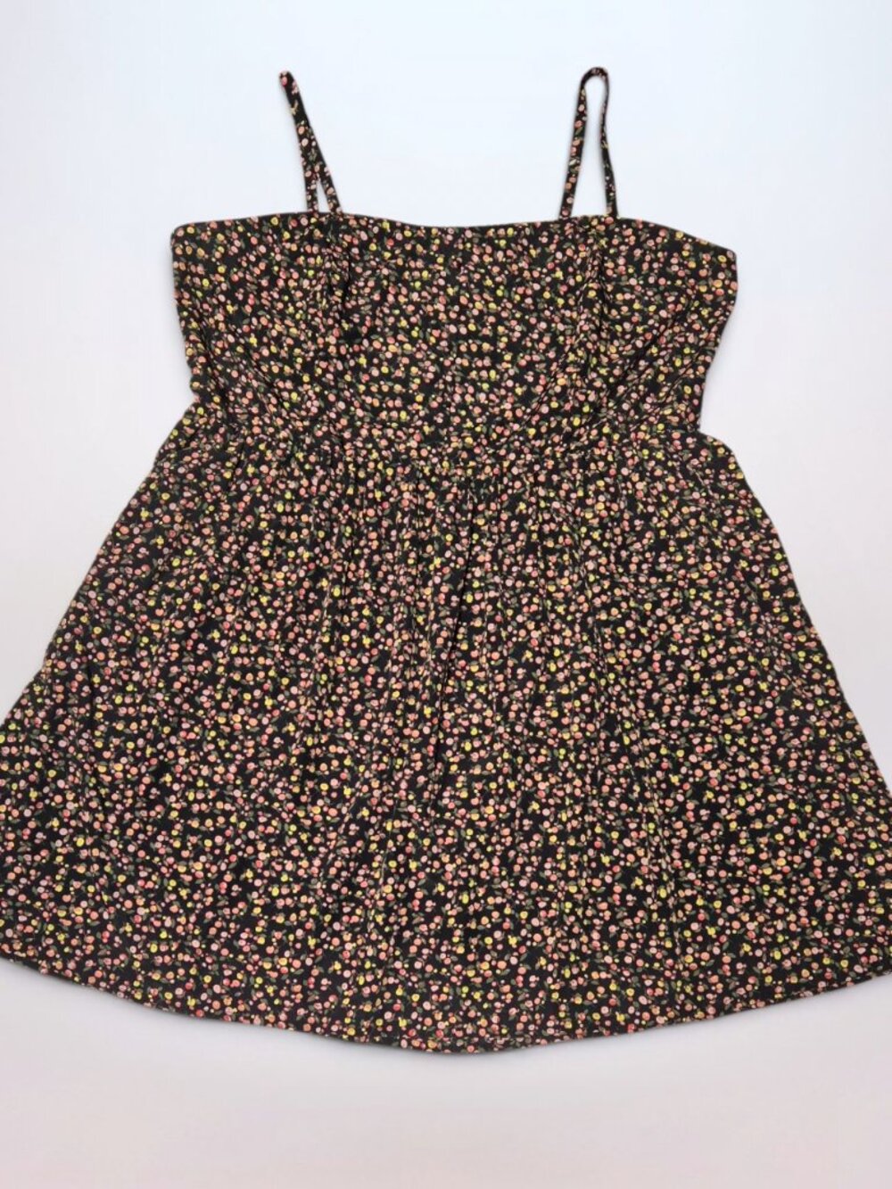 Torrid Black Floral Cottage Convertible Midi Skater Dress (Size 5X)